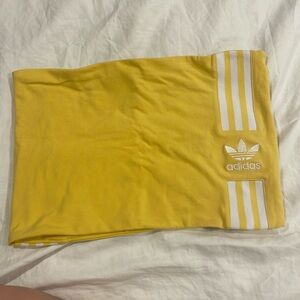 Yellow Adidas tube top size large